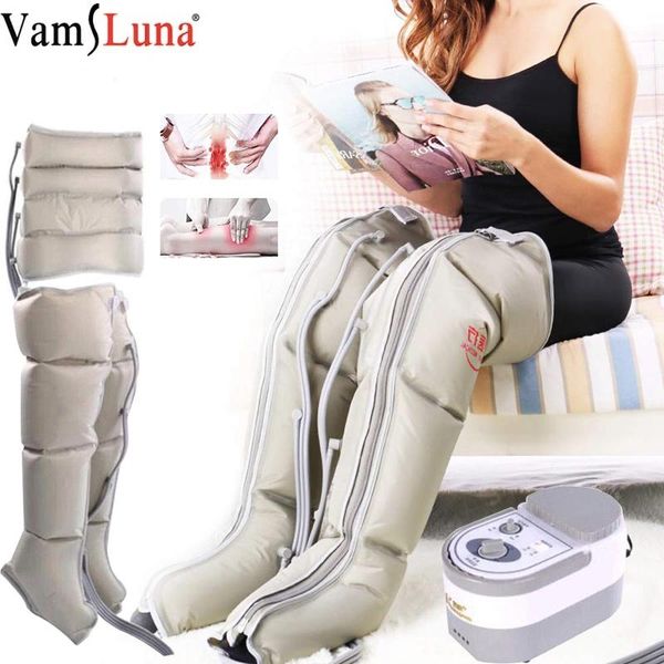 

electric air compression leg massager air boot wraps ankles calf massage machine promote blood circulation relieve pain fatigue
