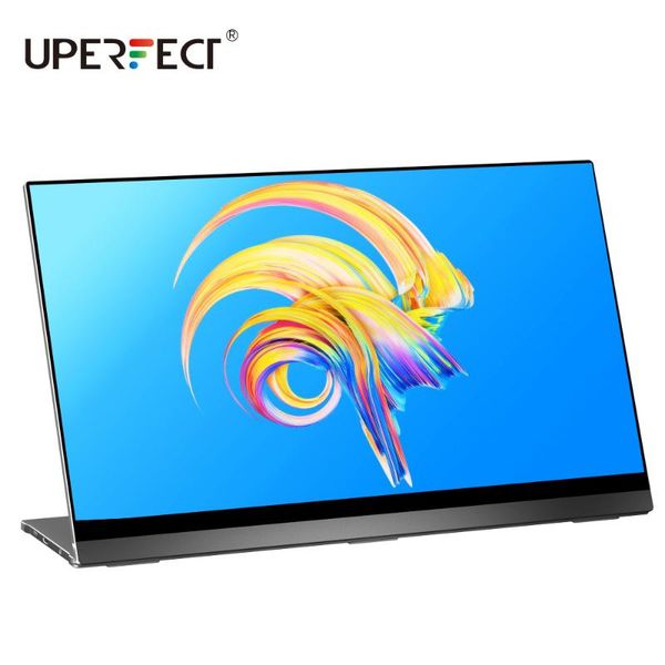 

uperfect 15.6" touchscreen portable monitor ips screen usb type c display for ps4 switch xbox huawei + smart stand
