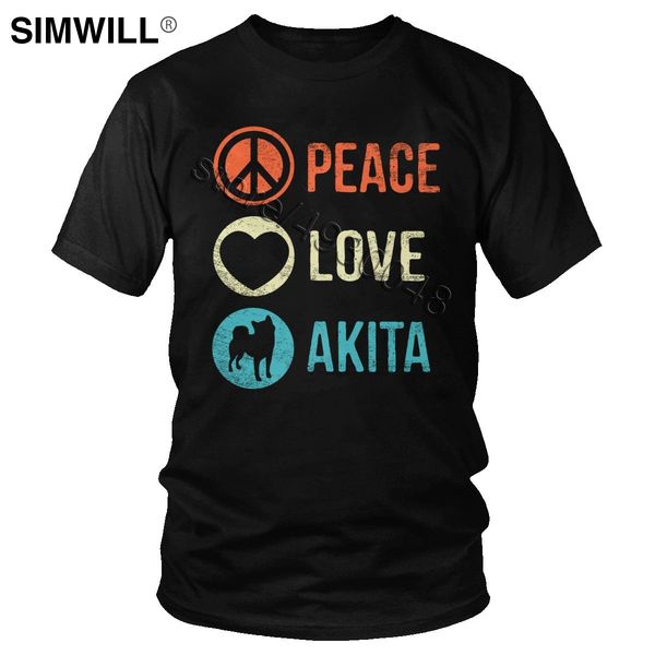 

урожай мир любви акита-ину японская собака lover с коротким рукавом pet владелец подарков сердце тройники товары толстовка с капюшоном толст