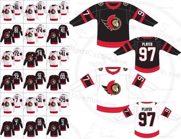 

customize goalie-cut 2020-21 ottawa senators brady tkachuk thomas chabot borowiecki any name any number hockey jersey men women youth, Black;red