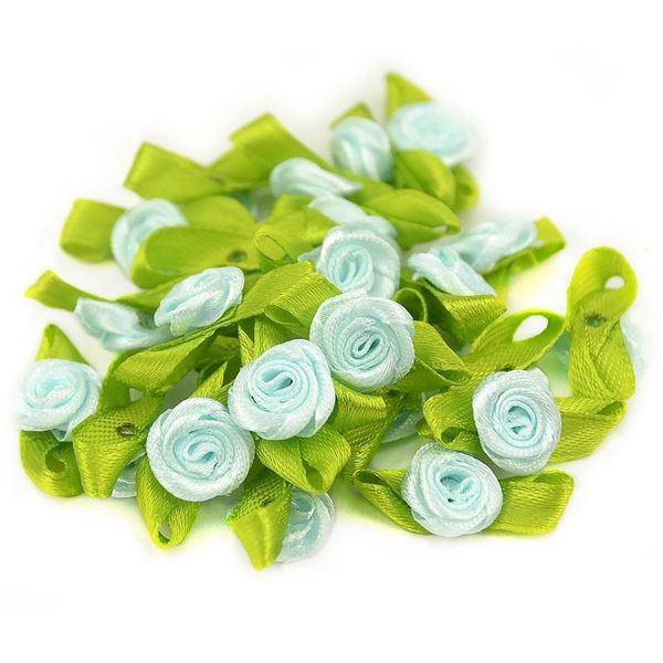 

300pcs artificial mini silk rosettes fabric flowers heads making handmade satin ribbon roses diy craft for wedding decoration bbyecu