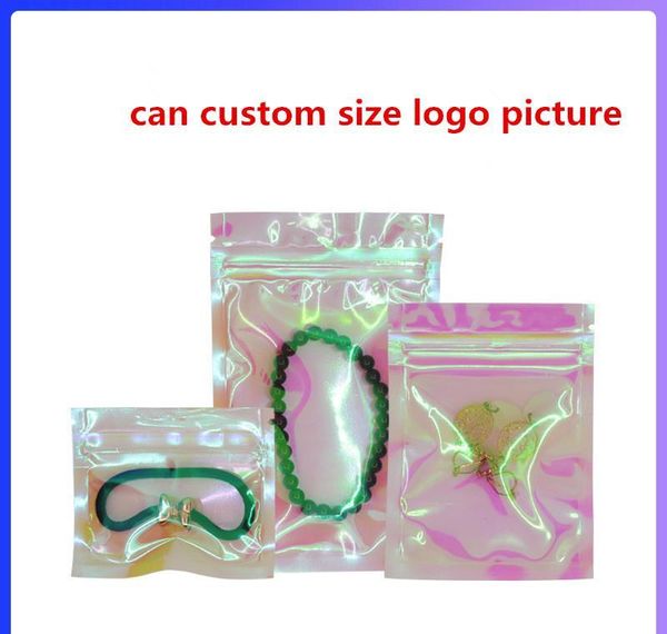 

smell proof bags mulit size resealable mylar bags 1side clear beautiful holographic rainbow color packaging sqczwr homes2007