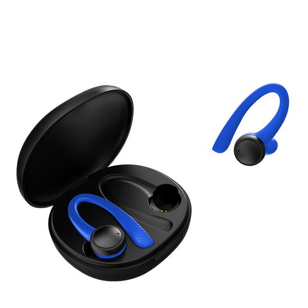 

t7pro max tws bluetooth earbuds earhook sports wireless headphones business game stereo hifi headsets blue red earphones supports siri