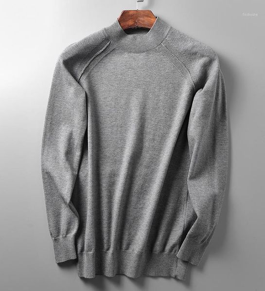 

good qualityautumn and winter men's solid color knit sweater shirt half high colla neck pullovers sweater gentleman coat tb38551, White;black