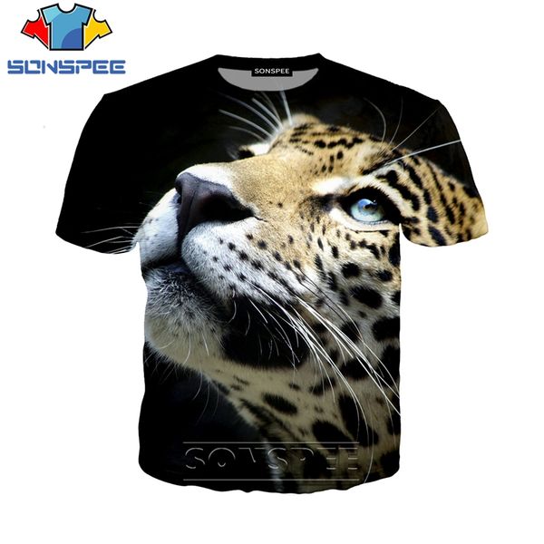 

cool animal leopard cheetah 3d print shirts kawaii graphic horror men clothing
