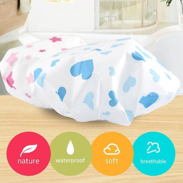 

10pcs bathing hat shower cap elastic bathroom accessories resuable bath random colors hair cap waterproof h wmtvkq