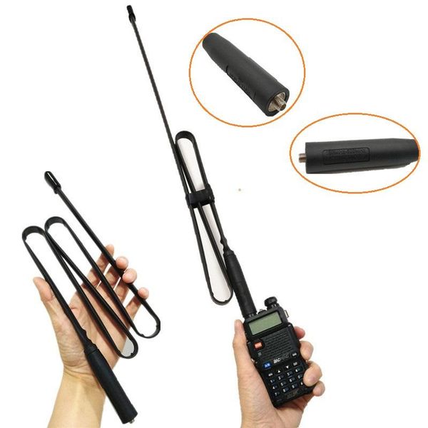 

cs tactical antenna for baofeng uv-5r uv-82 uv-6r bf-f8 walkie talkie vhf uhf radio transceiver fordable sma-f antenna