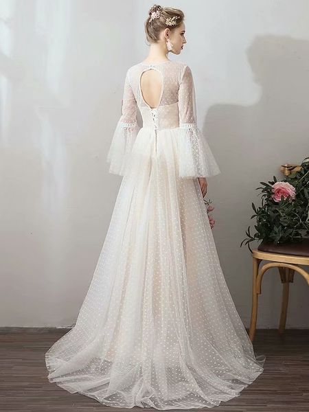 

2021 new wedding dress, dressed elegant tulle, long walk lace 9pjo, Blue;red