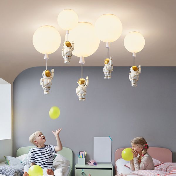

nordic glass ball led pendant light hanglamp astronaut balloon ceiling pendant lamp home decoration light fixtures
