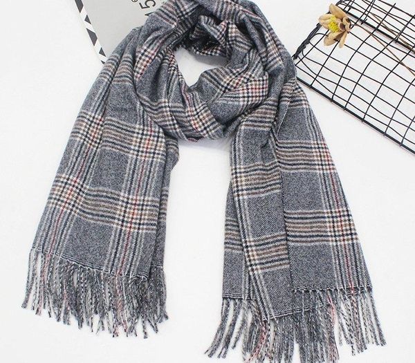 

бахрома шаль шарф новых женщины шарф осенью и зима корейской версия большого плед solid color имитация кашемир шарф ruffl11, Blue;gray