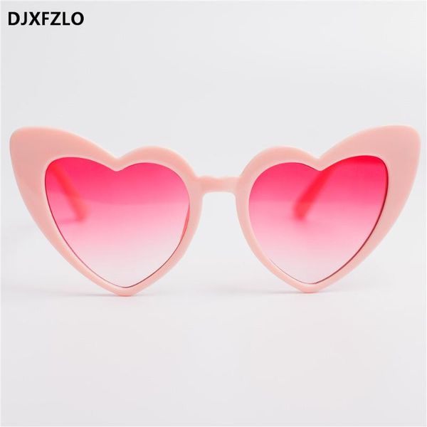 

sunglasses djxfzlo 2021 love heart cat eye women brand designer fashion gradient red sun glasses shades, White;black