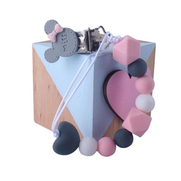 

toddler for beads dummy silicone chain baby pacifier 1pcs feeding strap teething holder clips leash infant sqcpus pingtoy