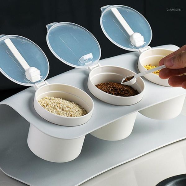 

storage bottles & jars seasoning jar box 3pcs / set kitchen bottle salt pepper cumin drop ship tool box1