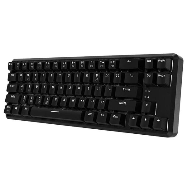 

wired/bluetooth gaming mechanical keyboard 68 keys white backlit rechargeable