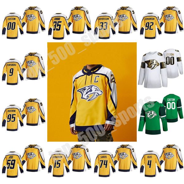 

nashville predators 2021 reverse retro hockey jerseys roman josi jersey pekka rinne filip forsberg viktor arvidsson ryan ellis custom stitc, Black;red