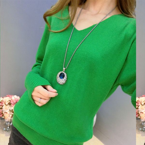 

ms. new winter sweater short paragraph v-neck cashmere sweater knit pullover women loose wild bottoming authentic t200319, White;black