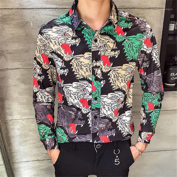 

new style casual long sleeve europe style slim fit shirts1, White;black