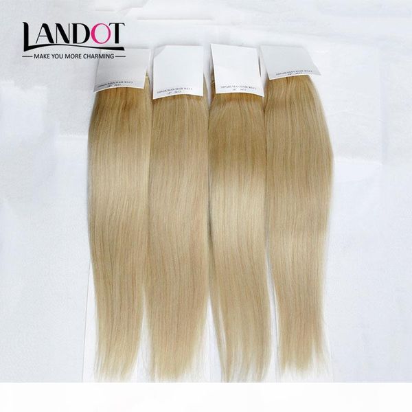 

bleach blonde indian virgin hair straight color #613 grade 8a human hair weave bundles remy hair extensions 3 4pcs lot 12-30inch double weft, Black