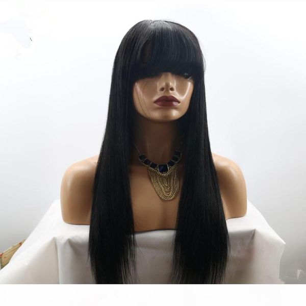 

полный парики шнурка лю haifa заливка мой парик шнурка человеческих волос, черный женщины в полном lace wigs этап бразилец человеческих воло, Black;brown