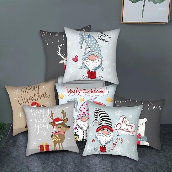 Almofada / Almofada Decorativa Padrão de Animais Bonito Capa de Almofada Dos Desenhos Animados Estilo de Natal para Home Sofá Decorativo Decorativo Fronha1