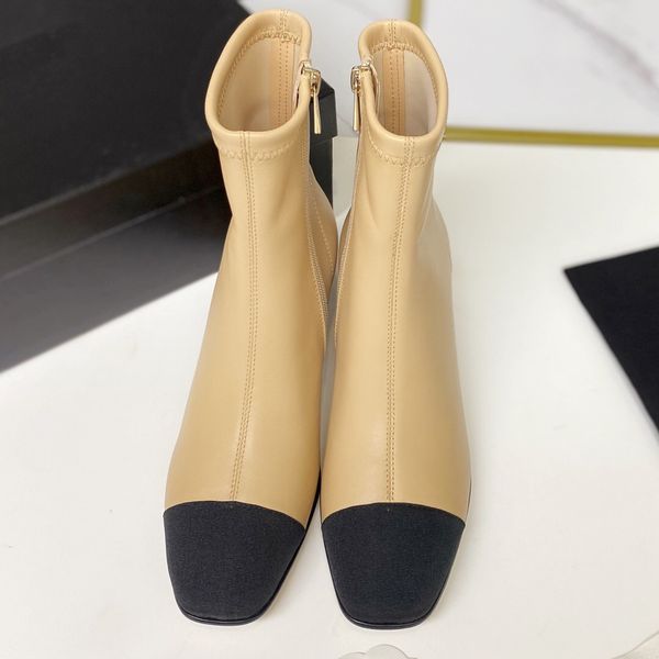

2020 brand new stretch genuine leather women short boots winter fashion martin boots designer shoes woman ankle boots, Black