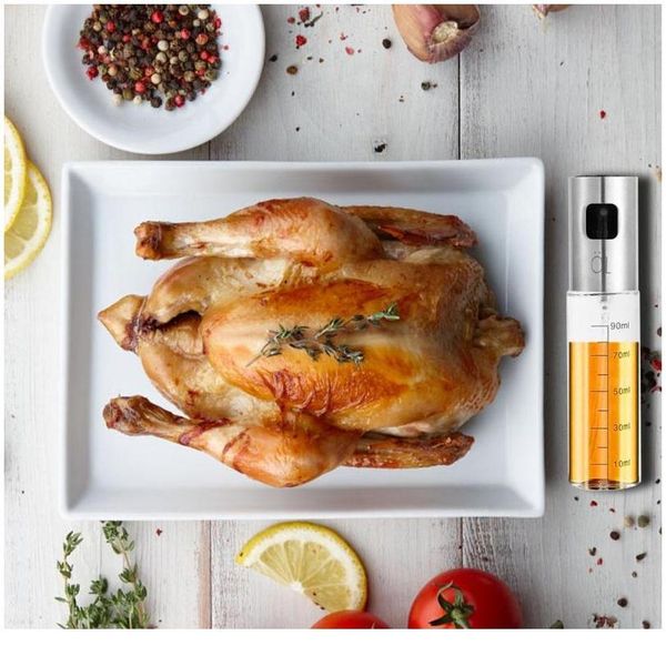 

100ml kitchen baking oil cook oil spray leakproof salad bbq cooking glass oil sprayer vinegar bottle dispenser cook bbyhzm