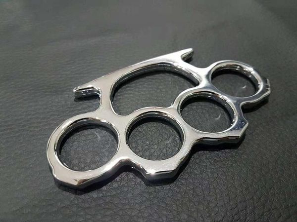 

10pcs silver black gold three colors thin steel brass knuckle dusters self defense personal security women's and men's self-defens