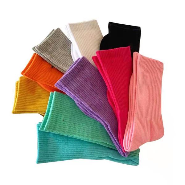 

individually packaged nk tube socks macaron color men and women same cotton high elastic socks, Black