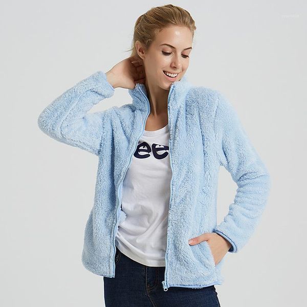 

2019 new winter autumn women's soft fleece hoodies jackets fashion casual long sleeve windproof coats s-xxl1, Black;brown