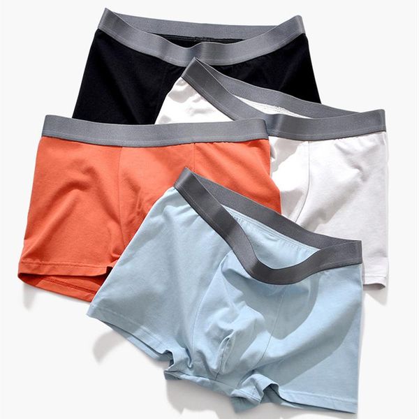 

cotton men underwear plus fat boxer homme seamless calecon homme cozy underwear for men men's boxer briefs, Black;white