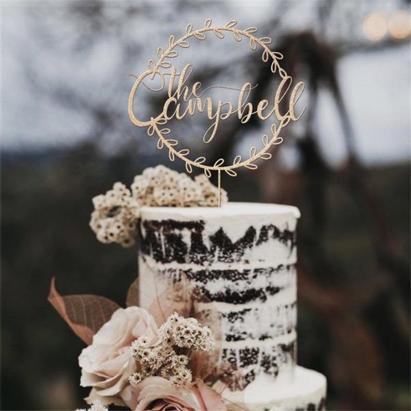 

custom wreath cake er, personalized name wedding birthday cake er, customized er