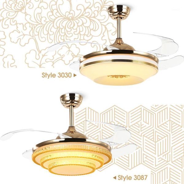 

electric fans led ceiling fan light with remote control living room dining 42 inches1