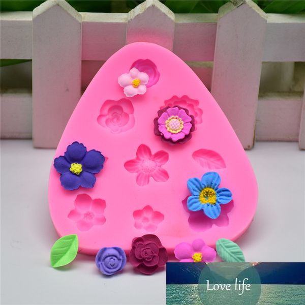 Mini Flor Bolo Silicone Mold Fondant Fondant Ferramentas Chocolate Gumpoto Fondant Ferramentas DIY Soap Molds