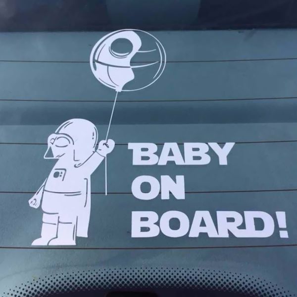 

reflective baby on board car body styling sticker removable waterproof