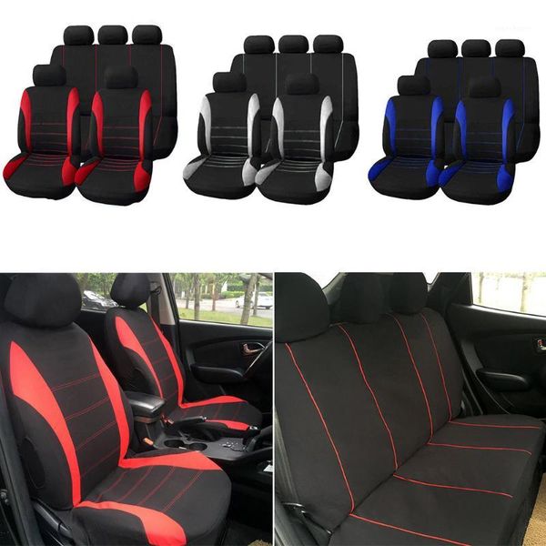 

9pcs universal fabric car seat covers set at all seasons1