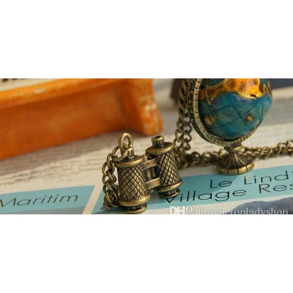

retro global globe necklace sweater chain european and american big exaggerat sqcbew queen66, Silver