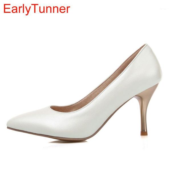 

dress shoes glossy women nude pumps blue pink purple white high heels ladies formal am-9 plus big size 12 30 481, Black