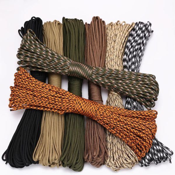 

10m paracord 550 paracord parachute cord lanyard rope mil spec type iii 7 strand climbing camping survival nylon qylhxd