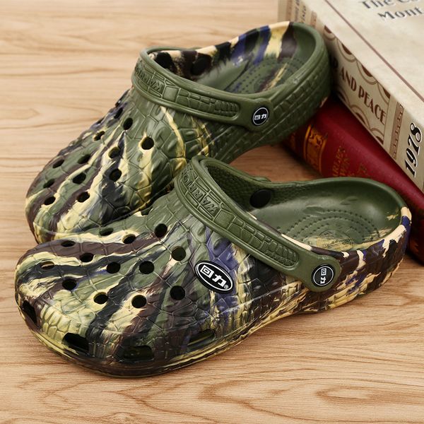 

new 2020 famous brand casual men sandals fashion plastic sandals summer beach shoes water shoes slippers fast shipping t200420, Black
