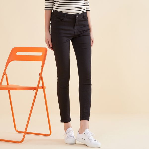 

metersbonwe a slim jeans collation female jeans autumn winter pencil pants stretch waist women jeans 756600 201105, Blue
