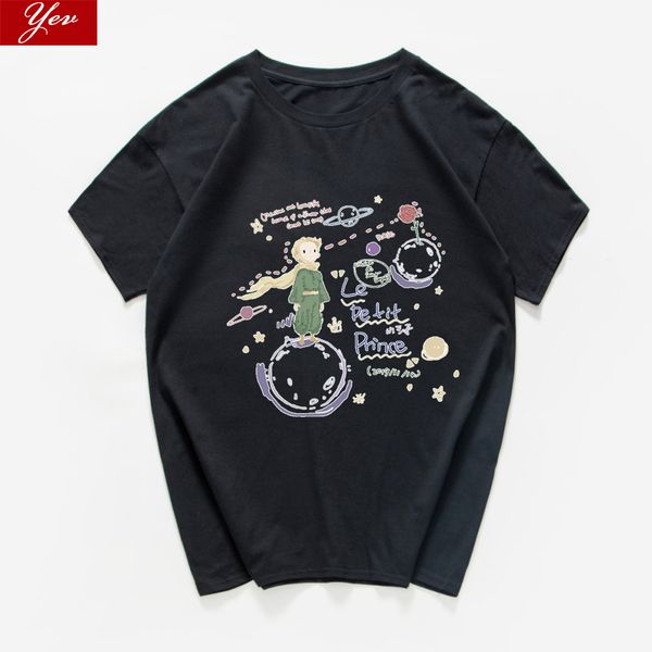 

petit prince astronaut sarcastic graphic stars novelty funny tee loose streetwear casual hooded sweatshirt hoodie men t shirt