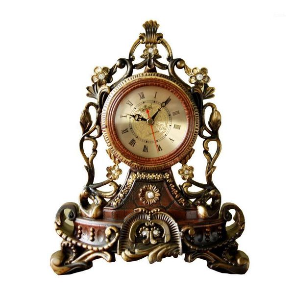 

creative fashion pendulum clock european style clock living room retro desk bedroom bedside hour silent1