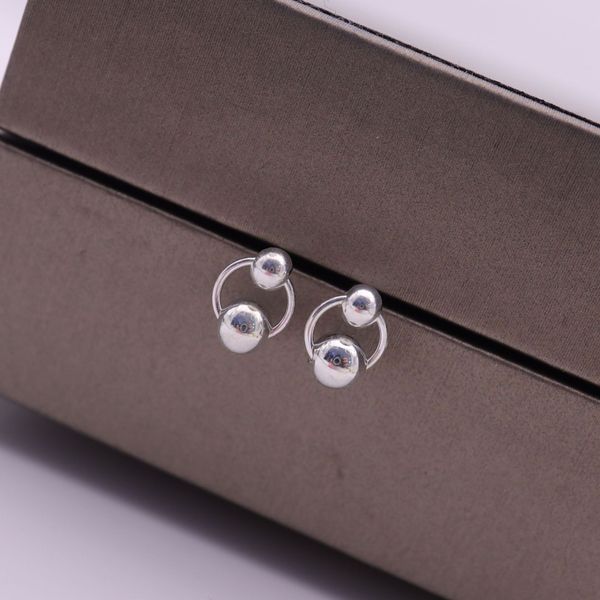 

hengsheng s925 silver cross-border one product dropshipping ear bead ball fashion korean style simple eardrops ear studs womens earrings, Golden