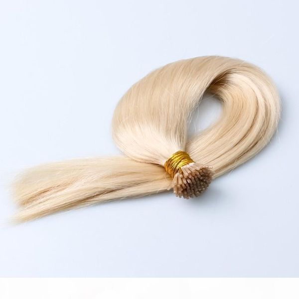 

straight wave fusion unprocessed peruvian remy hair # 60 i tip hair extensions 1g strand 100strands lot stick tip colorful keratin hair