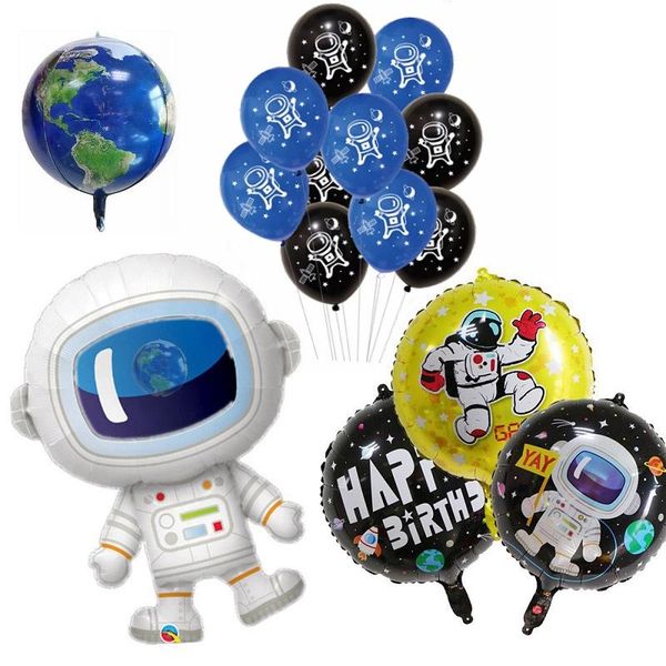 

outer space foil balloons astronaut earth rocket shaped balloon for outer space party kids happy birthday decoration supplies 75