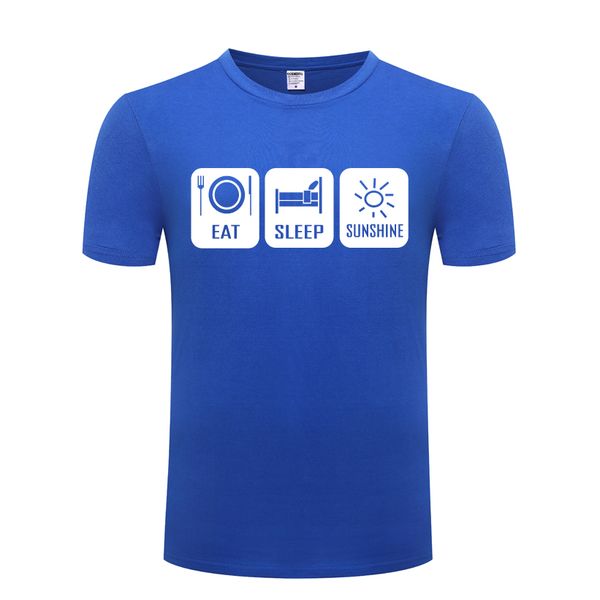 

eat sleep sunshine funny creative men's t shirt t shirt men 2018 new short sleeve cotton casual tee sport hooded sweatshirt hoodie