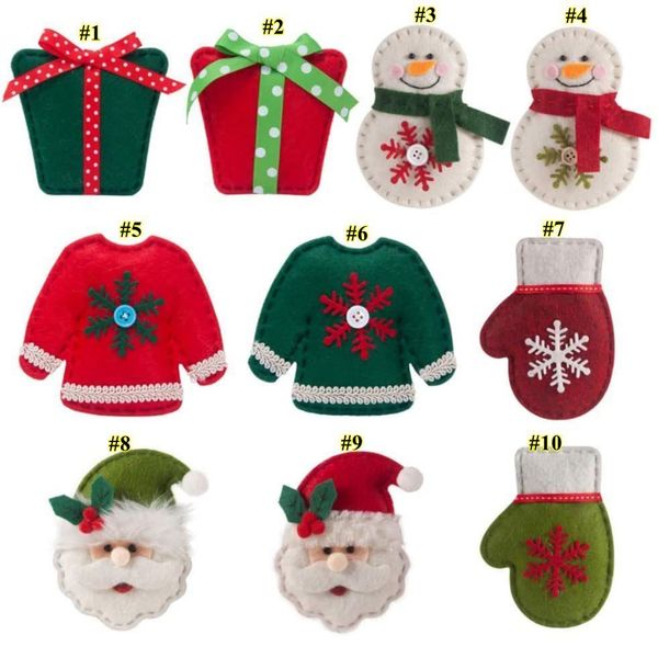 

gift claus snowman pendant santa gloves hanging xmas tree brushed cloth socks set christmas decoration owd1050 fl7w