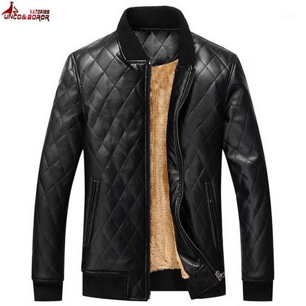 

new motorcycle leather jacket men streetwear men's business fleece leather coats jaqueta de couro masculina us size m~xxl1, Black