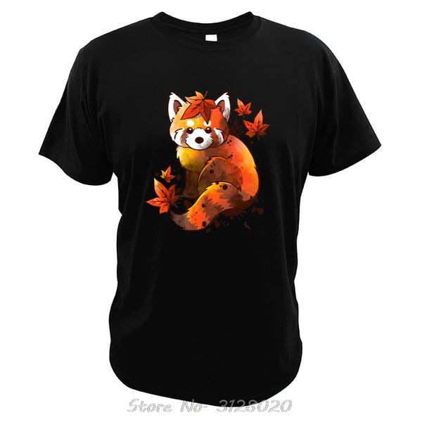 

sport red panda t shirts maple leaf cute animal t shirt for men cotton digital print short sleeve tees