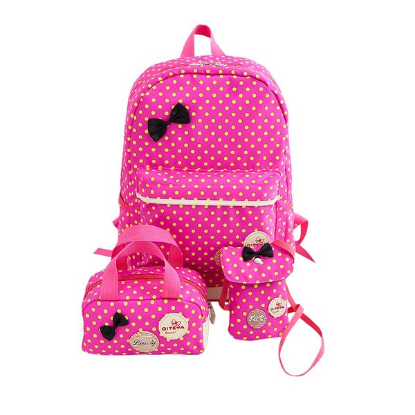 

designer- cute girl school bags for teenagers backpack set women shoulder travel bags 3 pcs/set rucksack knapsack children kids